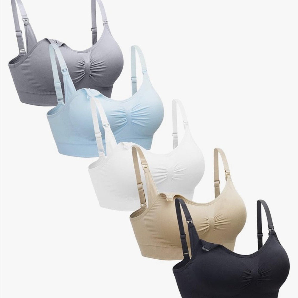 Suekaphin 5PACK Nursing Bra Size Medium